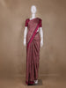 Pink Ajrak Print Mul Mul Cotton Saree - Diadem