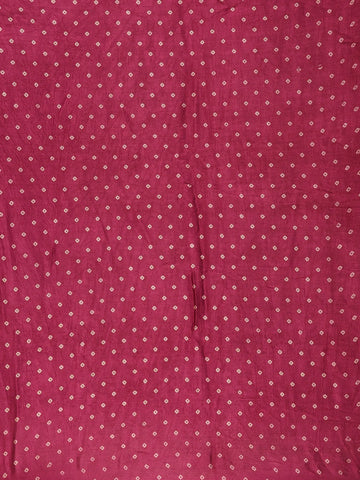 Pink Ajrak Print Mul Mul Cotton Saree - Diadem