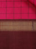 Pink Checkered Woven Pure Kanchipuram Silk Saree - Diadem