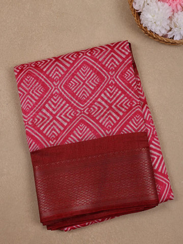 Pink Diamond Prints Fancy Georgette Saree - Diadem