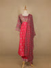 Pink Floral And Paisley Prints Cotton Straight Cut Salwar Suit - Diadem