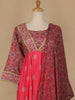 Pink Floral And Paisley Prints Cotton Straight Cut Salwar Suit - Diadem