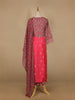 Pink Floral And Paisley Prints Cotton Straight Cut Salwar Suit - Diadem