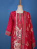 Pink Floral Design Printed Cotton Salwar Suit - Diadem