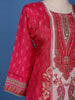 Pink Floral Design Printed Cotton Salwar Suit - Diadem