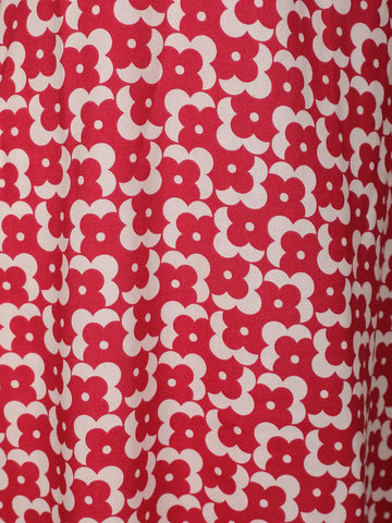 Pink Floral Designed Cotton Salwar Suit - Diadem