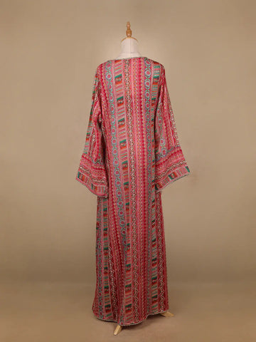 Pink Floral Designed Georgette Palazzo Salwar Suit - Diadem