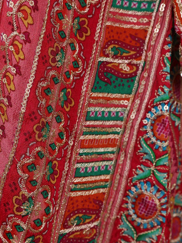 Pink Floral Designed Georgette Palazzo Salwar Suit - Diadem