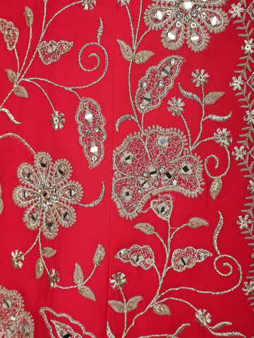 Pink Floral Designed Georgette Palazzo Salwar Suit - Diadem