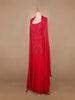 Pink Floral Designed Georgette Sharara Salwar Suit - Diadem
