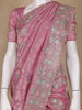 Pink Floral Designed Organza Designer Saree - Diadem