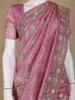 Pink Floral Designed Organza Designer Saree - Diadem