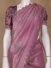 Pink Floral Designed Organza Designer Saree - Diadem