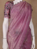 Pink Floral Designed Organza Designer Saree - Diadem