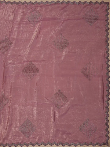 Pink Floral Designed Organza Designer Saree - Diadem