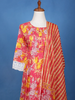 Pink Floral Design Printed Cotton Salwar Suit - Diadem