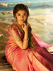 Pink Floral Woven Pure Kanchipuram Silk Saree - Diadem