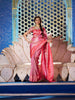 Pink Floral Woven Pure Kanchipuram Silk Saree - Diadem
