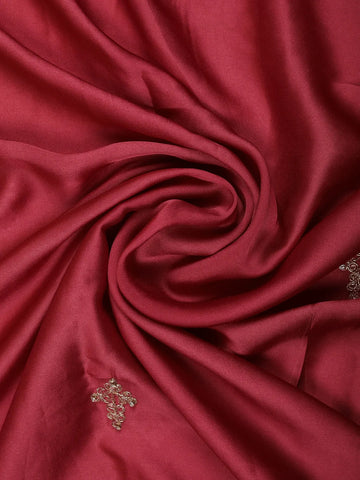 Pink Floral Designed Satin Fancy Saree - Diadem