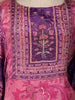 Pink Floral Designed Semi Silk Kaftan Suit - Diadem