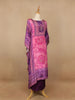 Pink Floral Designed Semi Silk Kaftan Suit - Diadem