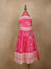 Pink Floral Designed Semi Silk Lehenga - Diadem