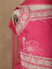 Pink Floral Designed Semi Silk Lehenga - Diadem