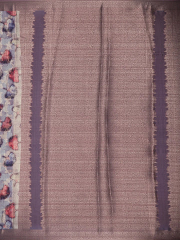 Pink Floral Designed Semi Tussar Saree - Diadem