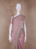 Pink Floral Designed Tissue Organza Saree - Diadem