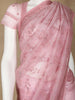 Pink Floral Designed Tissue Organza Saree - Diadem