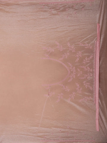 Pink Floral Designed Tissue Organza Saree - Diadem