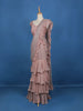 Pink Floral Designs Net Ready To Wear Saree with Designer Blouse - Diadem