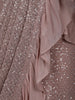 Pink Floral Designs Net Ready To Wear Saree with Designer Blouse - Diadem