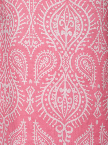 Pink Floral Mottif Printed Cotton Salwar Suit - Diadem
