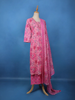 Pink Floral Printed Cotton Salwar Suit - Diadem