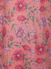 Pink Floral Printed Cotton Salwar Suit with Striped Dupatta - Diadem