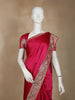Pink Floral Weave and Stone Work Banarasi Silk Saree - Diadem