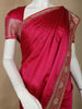Pink Floral Weave and Stone Work Banarasi Silk Saree - Diadem