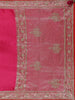 Pink Floral Weave and Stone Work Banarasi Silk Saree - Diadem