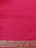 Pink Floral Weave and Stone Work Banarasi Silk Saree - Diadem