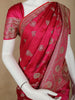 Pink Floral Weave and Stone Work Banarasi Silk Saree - Diadem