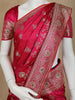 Pink Floral Weave and Stone Work Banarasi Silk Saree - Diadem