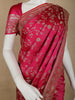 Pink Floral Weave and Stone Work Banarasi Silk Saree - Diadem