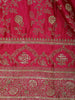 Pink Floral Weave and Stone Work Banarasi Silk Saree - Diadem