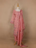 Pink Floral Designed Cotton Salwar Suit - Diadem