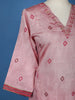 Pink Floral Designed Cotton Salwar Suit - Diadem