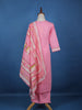 Pink Floral Designed Cotton Salwar Suit - Diadem