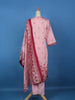 Pink Floral Designed Cotton Salwar Suit - Diadem