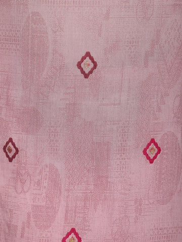 Pink Floral Designed Cotton Salwar Suit - Diadem