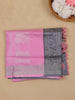 Pink Geometric Diamond Designed Silk Saree - Diadem